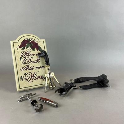K1408 Wooden Wine Sign and Openers