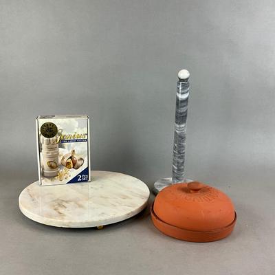 K1411 Marble Kitchenware with Garlic Roasters