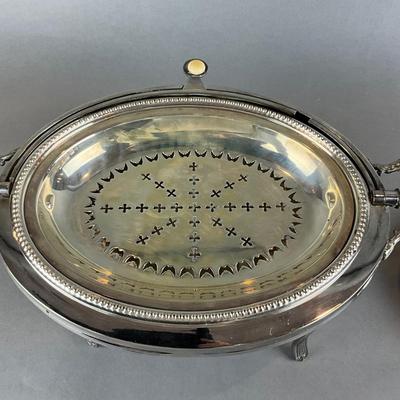 D1416 Antique Revolving Silverplated Dome Serving Dish