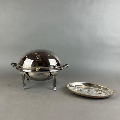 D1416 Antique Revolving Silverplated Dome Serving Dish
