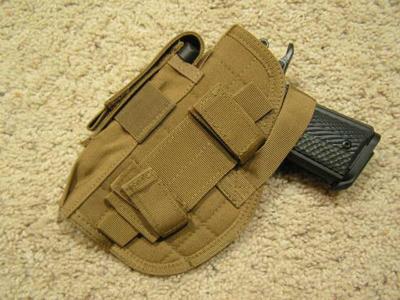 Leg or belt holster w/mag pouch, for full size pistol.
