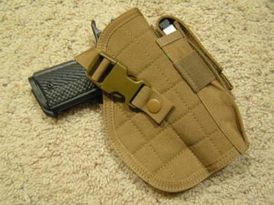 Leg or belt holster w/mag pouch, for full size pistol.