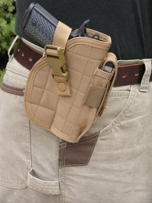 Leg or belt holster w/mag pouch, for full size pistol.