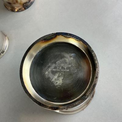 D1425 Large Silverplate Punchbowl with Set of 6 Mint Julep Cups