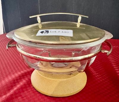 Mid Century Brass Chafing Dish