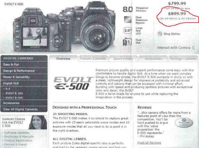 OLYMPUS E-VOLT E500 8 megapixel digital camera outfit, excellent condition