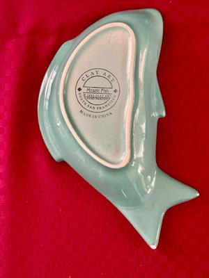 Vinatge Clay Art Mosaic Fish - Plkatter and Bowl