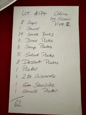 Vintage Celina by Savor Vivre China - Set of 62