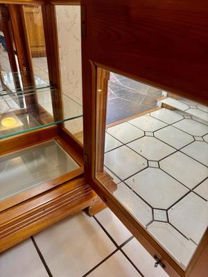 Vintage Pulaski Furniture Pine Credenza - Lights up