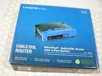 LINKSYS by Cisco, Cable/DSL Router w/4-Port Switch. Mod# BEFSR41.