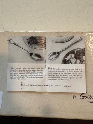 Gerity Georgian Serving Spoonand Salad Fork - pleated silver