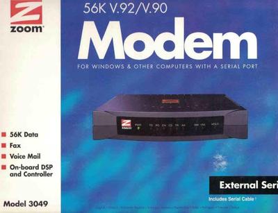 ZOOM MODEM, 56K v.92/V.90. The unparalleled king of modems.