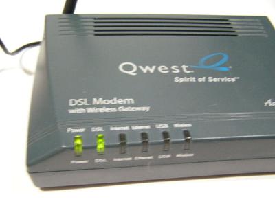 Actiontec DSL modem with Wireless gateway (Wi-Fi). Powers up OK.