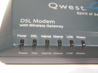 Actiontec DSL modem with Wireless gateway (Wi-Fi). Powers up OK.