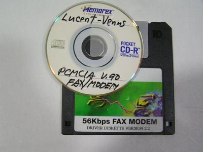 Vintage for collectors &buffs PCMCIA V.90 FAX/MODEM PC CARD. Lucent-Venus. 56Kbps.