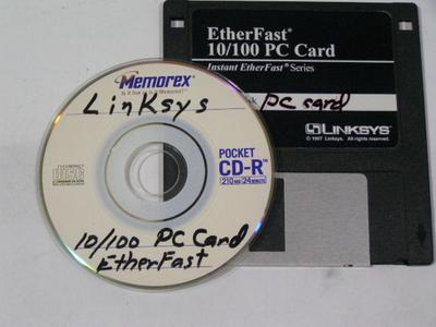 Vintage collectible. LINKSYS PC Card EtherFast network adapter for laptops