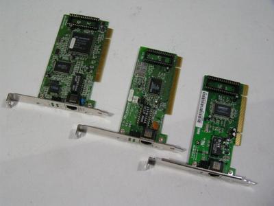 Lot of 3 LINKSYS Fast Ethernet 10/100 PCI network cards with Wake-On-Lan.