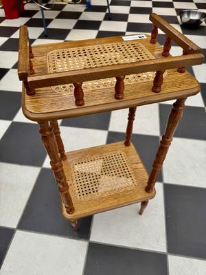 Vintage Cane Accent Table