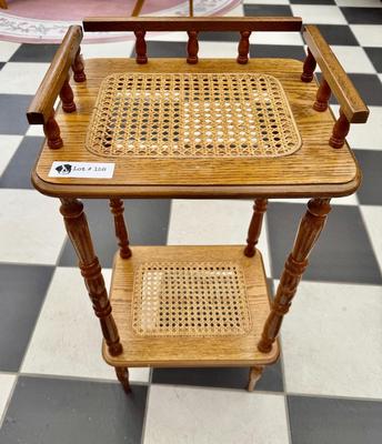 Vintage Cane Accent Table