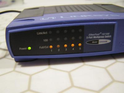 (2 of2) LINKSYS 5-Port Workgroup Switch 10/100 wired Ethernet.