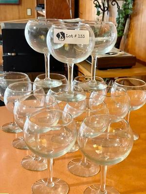 Vintage Set of 14 Wine Glasses