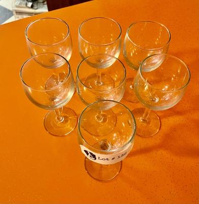 Vintage Lot of 7 Wine Glasses