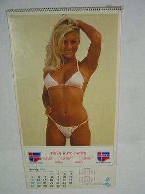 Promotional garage calendar from 1986. Complete, no pages missing.