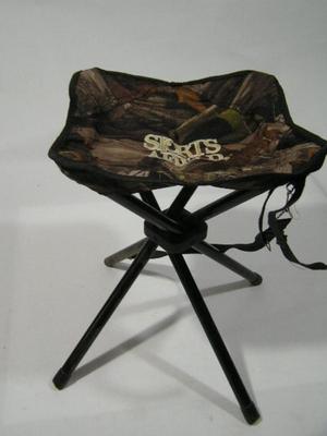 Handy little fishermans' seat or camp seat. About 17” tall w/12”x12” seat area