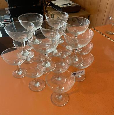 Vintage Set of 18 Champagne Glasses