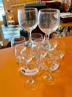 Vintage Set of 10 Wine Glasses