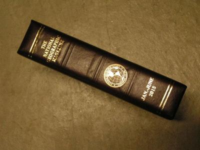 National Geographic magazines. Most in faux leather book shelf jackets.