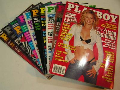 10 Playboy magazine, random dates '85 thru '03. Must be 18 y.o. to bid/buy.