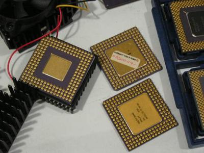 A Treasure Box loaded with old CPUs, heat sinks and fans