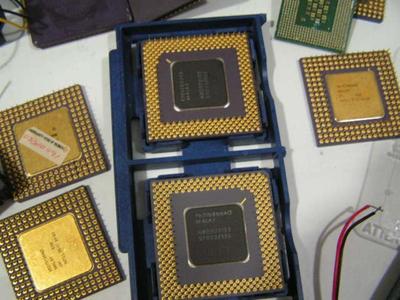 A Treasure Box loaded with old CPUs, heat sinks and fans