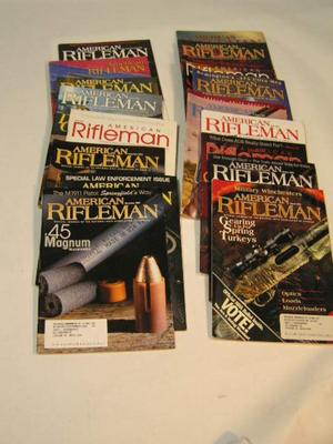 16 issues of American Rifleman magazines. Random years/dates Fair condition. Sell the lot.