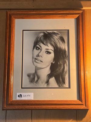 Vintage Framed Art - Sophia Loren