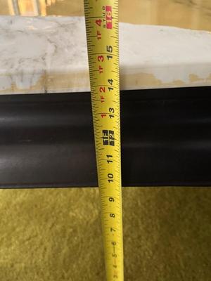 Vintage Wood Side Table with Marble Top 31" x 31"