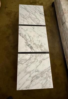 Vintage Wooden Coffee Table with Marble Top