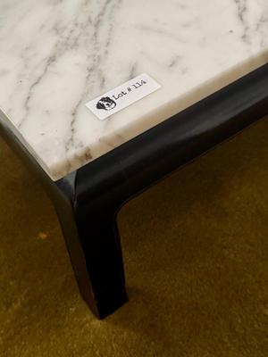 Vintage Wooden Coffee Table with Marble Top