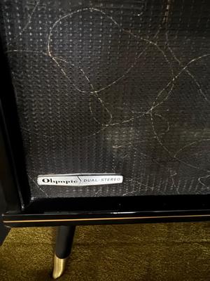 Vintage Olympic Dual-Stereo Entertainment Cabinet - untested