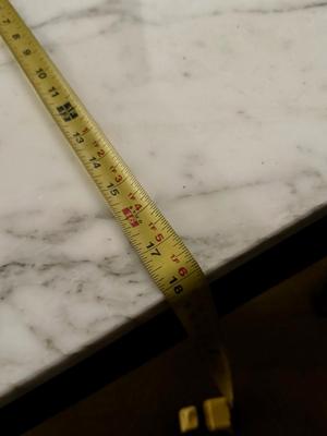 Vinatge Wood Coffee/Side Table with Marble Top 26' x 18"