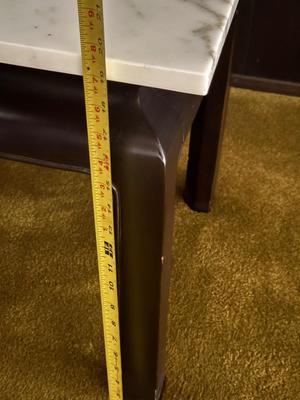 Vinatge Wood Coffee/Side Table with Marble Top 26' x 18"