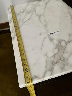 Vinatge Wood Coffee/Side Table with Marble Top 26' x 18"
