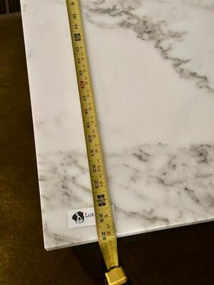 Vinatge Wood Coffee/Side Table with Marble Top 26' x 18"