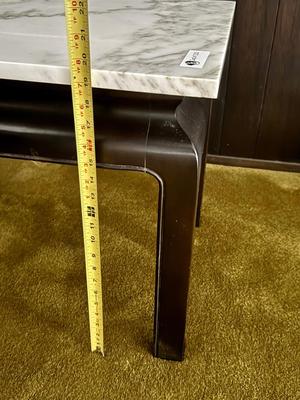 Vinatge Wood Coffee/Side Table with Marble Top 26' x 18"