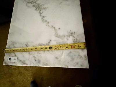 Vinatge Wood Coffee/Side Table with Marble Top 26' x 18"