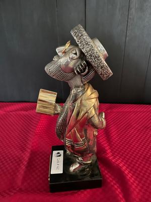 Vintage Sculpture Frank Meisler, Israel "Rebbe Mendel"