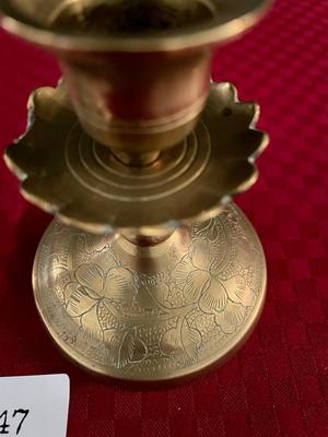 Set 2 Brass Candle Holder