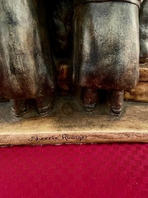 Vintage Group of Jewish Scholars Sculpture