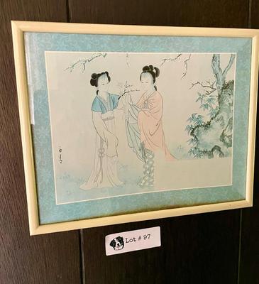 Vinatge Chinese Print "Ladies in Waiting"